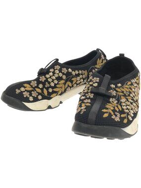 Christian Dior Fusion Flour Sequined Jacquard Sneakers Black 36